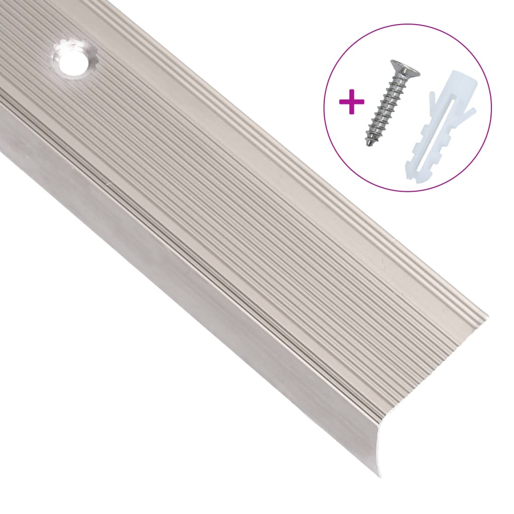 Profili a L per Gradini 30 pz in Alluminio 67 cm Champagne