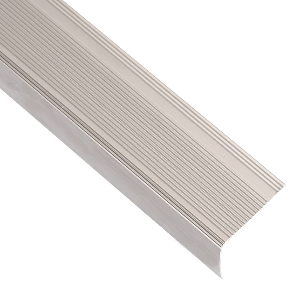 Profili a L per Gradini 5 pz in Alluminio 67 cm Champagne