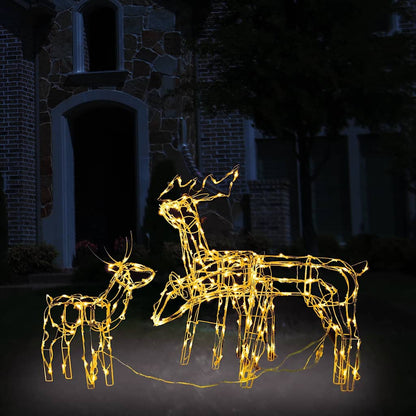 Decorazioni di Natale a Forma di Renne 3 pz 229 LED