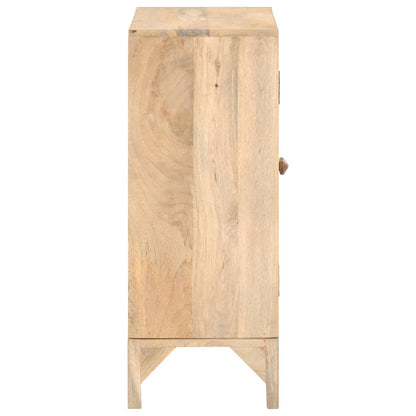 Credenza 80x30x73 cm Legno Massello di Mango e Canna Naturale