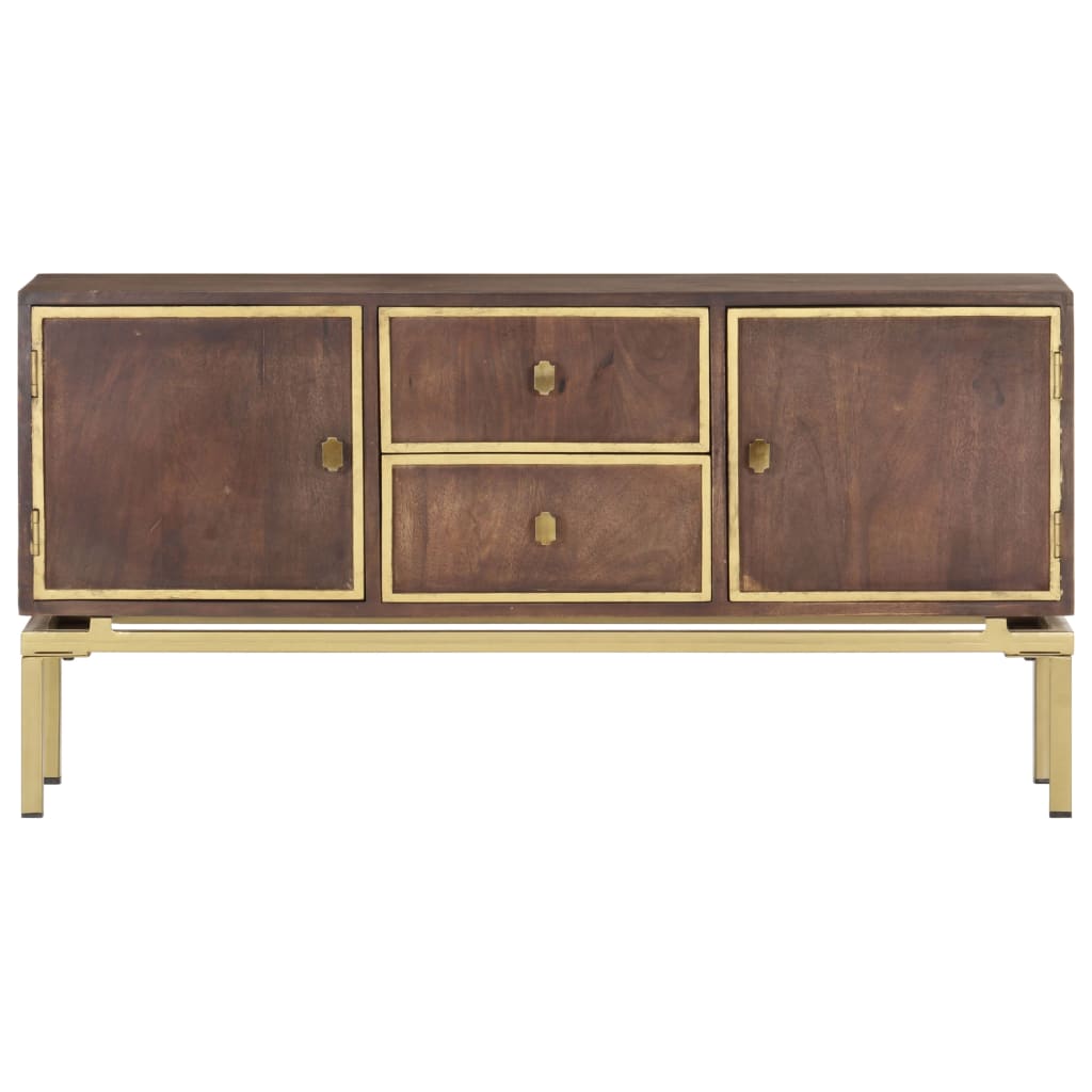 Credenza 120x29x60 cm in Legno Massello di Mango