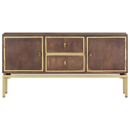 Credenza 120x29x60 cm in Legno Massello di Mango