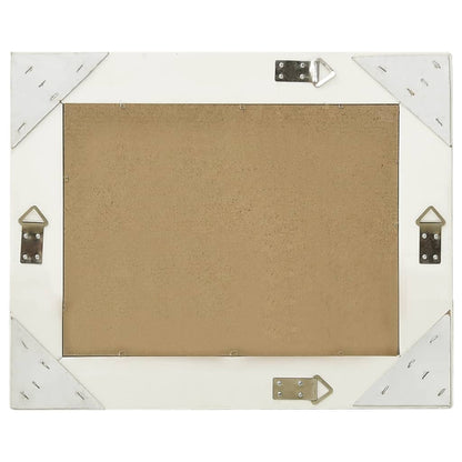 Specchio da Parete Stile Barocco 50x40 cm Bianco