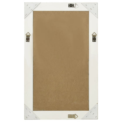 Specchio da Parete Stile Barocco 50x80 cm Bianco