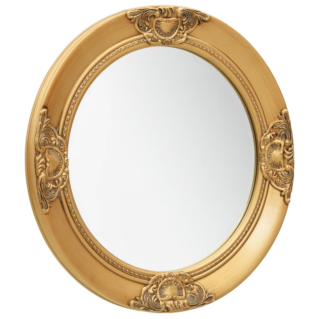 Specchio da Parete Stile Barocco 50 cm Oro