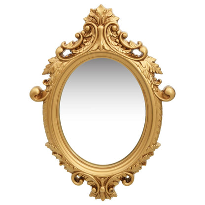 Specchio da Parete Stile Castello 56x76 cm Oro