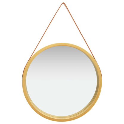 Specchio da Parete con Cinghia 60 cm Oro