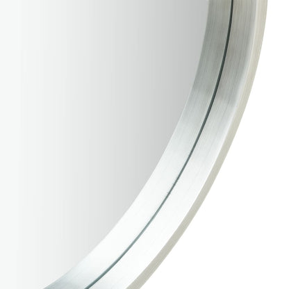 Specchio da Parete con Cinghia 60 cm Argento