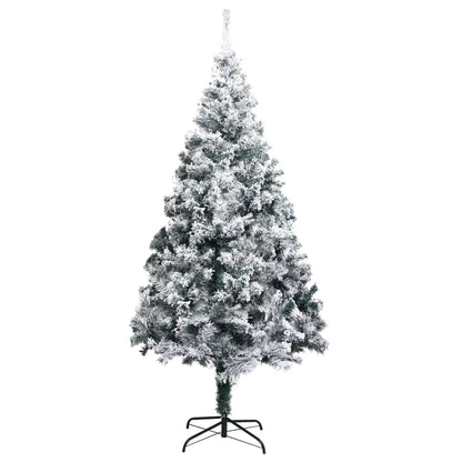 Albero di Natale Artificiale con Neve Fioccata Verde 210 cm PVC