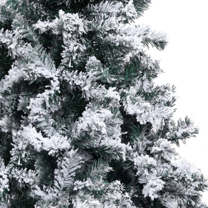 Albero di Natale Artificiale con Neve Fioccata Verde 210 cm PVC