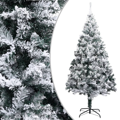 Albero di Natale Artificiale con Neve Fioccata Verde 240 cm PVC