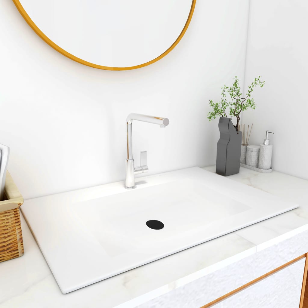 Lavabo da Incasso 800x460x130 mm in SMC Bianco