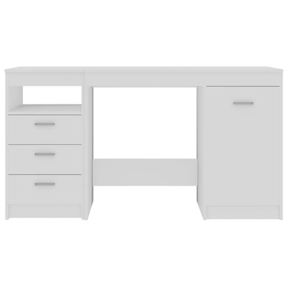 Scrivania Bianca 140x50x76 cm in Legno Multistrato