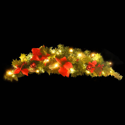 Ghirlanda di Natale ad Arco con Lucine LED Verde 90 cm in PVC