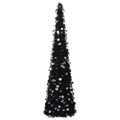 Albero di Natale Artificiale Apribile Nero 180 cm PET