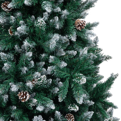 Albero di Natale Artificiale con Pigne e Neve Bianca 240 cm