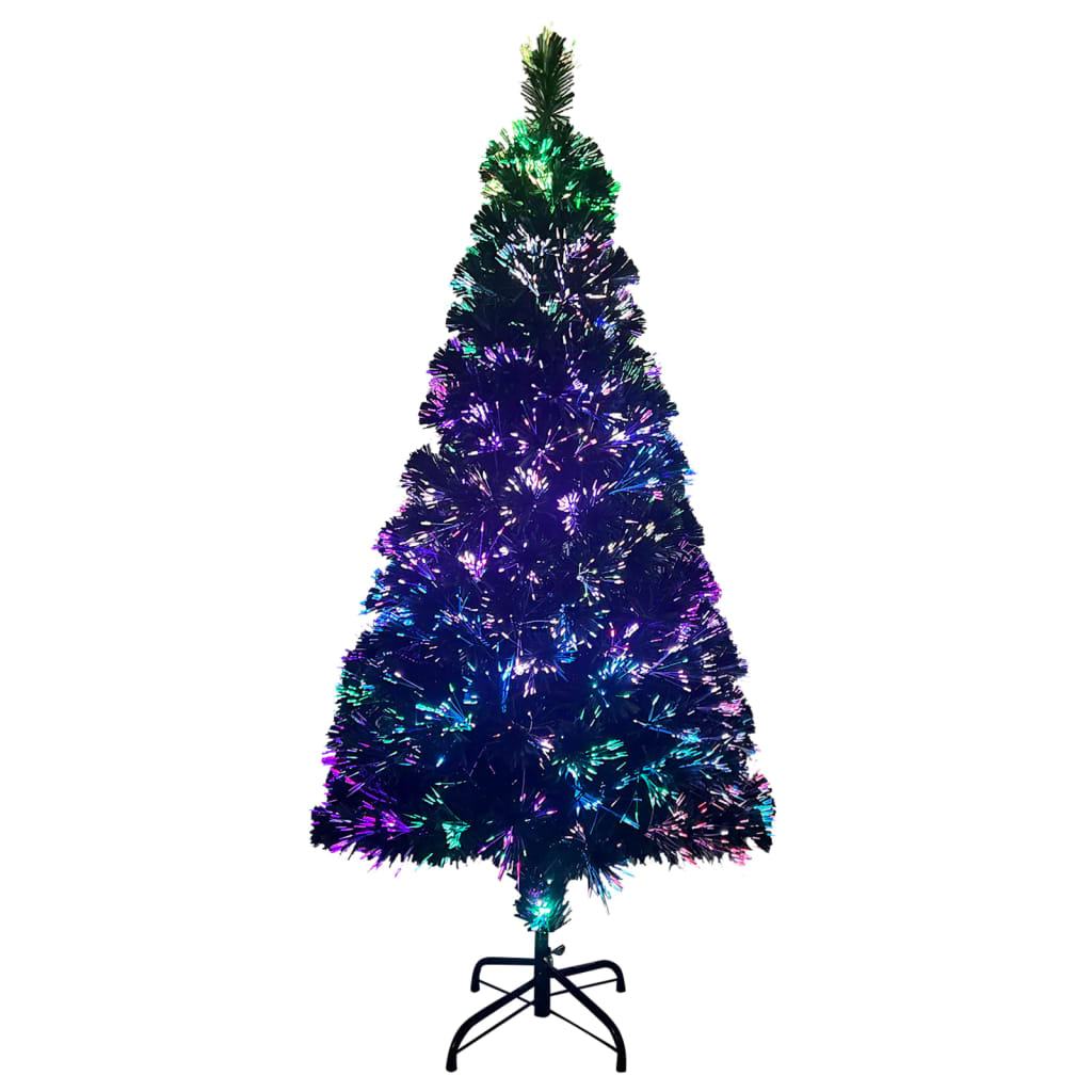 Albero di Natale con Supporto Verde 150 cm in Fibra Ottica