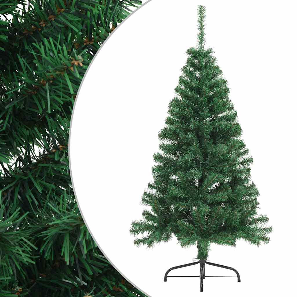 Albero di Natale Artificiale MetÃ  con Supporto Verde 150 cm PVC