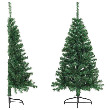 Albero di Natale Artificiale MetÃ  con Supporto Verde 150 cm PVC