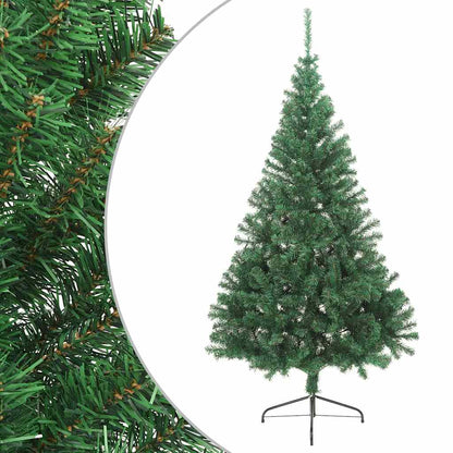 Albero di Natale Artificiale MetÃ  con Supporto Verde 180 cm PVC