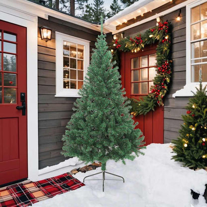 Albero di Natale Artificiale MetÃ  con Supporto Verde 210 cm PVC
