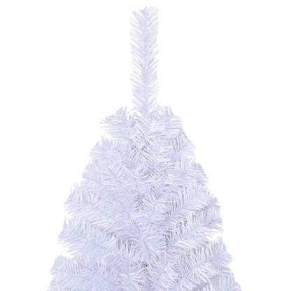 Albero di Natale Artificiale con Rami Spessi Bianco 210 cm PVC