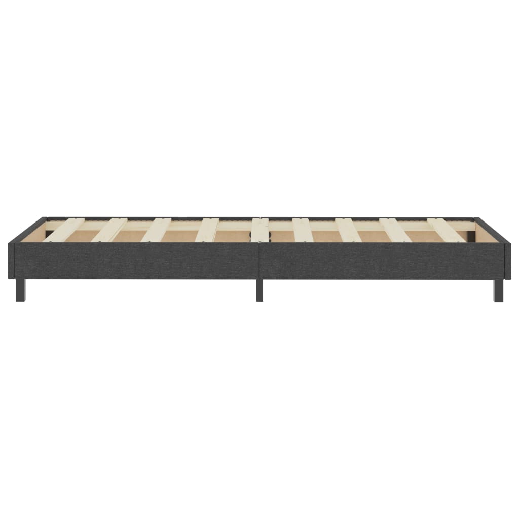 Letto a Molle Grigio Scuro in Tessuto 80x200 cm