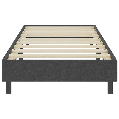 Letto a Molle Grigio Scuro in Tessuto 90x200 cm