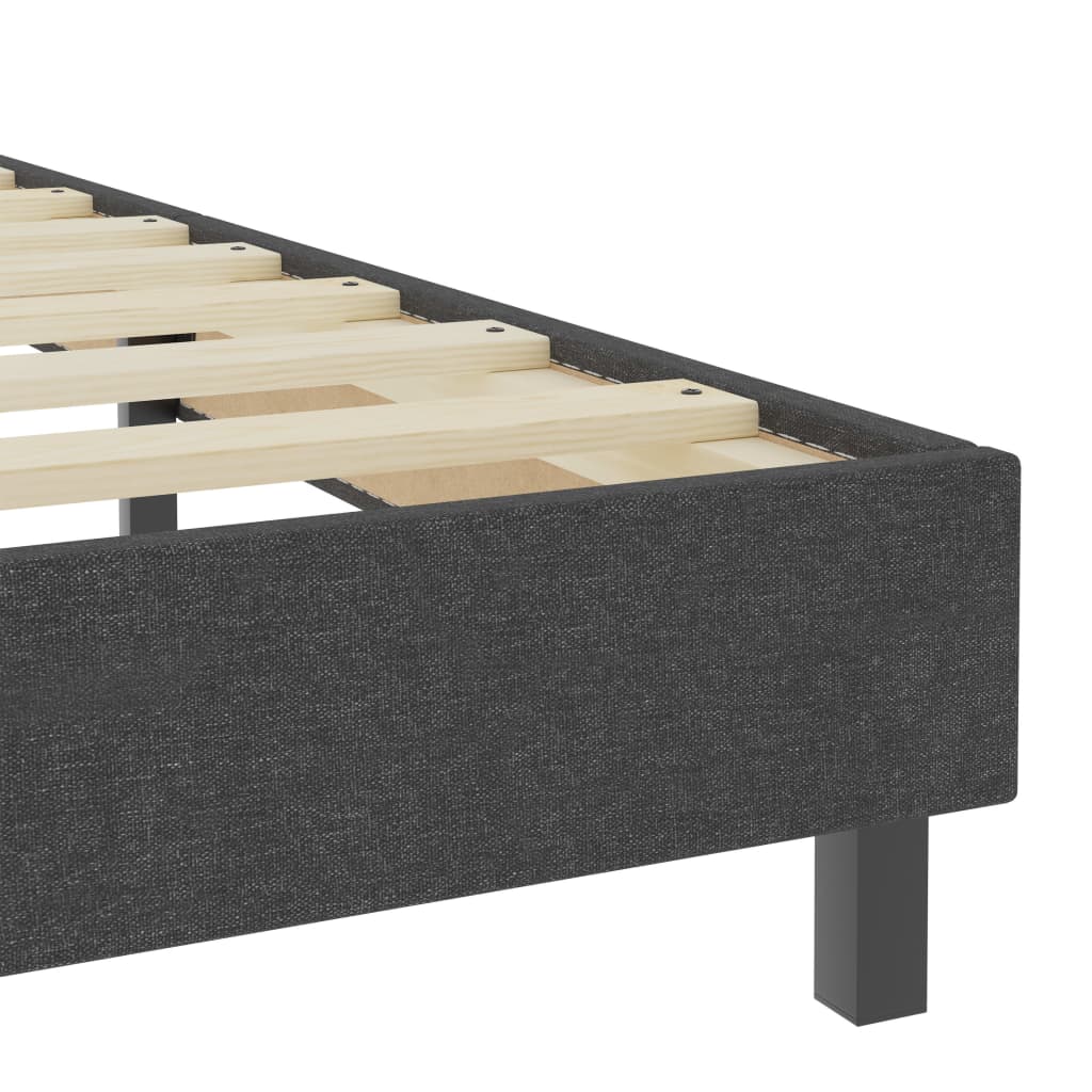 Letto a Molle Grigio Scuro in Tessuto 140x200 cm