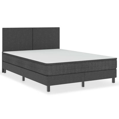 Letto a Molle Grigio Scuro in Tessuto 160x200 cm