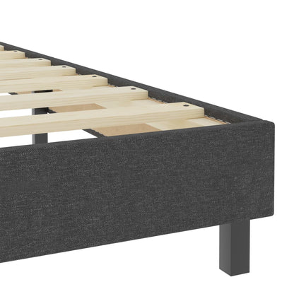 Letto a Molle Grigio Scuro in Tessuto 200x200 cm