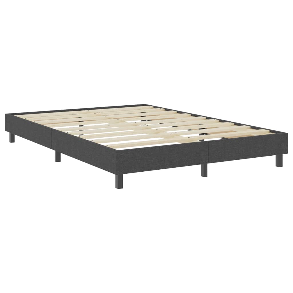 Letto a Molle Grigio Scuro in Tessuto 140x200 cm