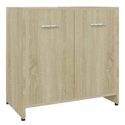 Armadietto da Bagno Rovere Sonoma 60x33x61 cm Legno Multistrato