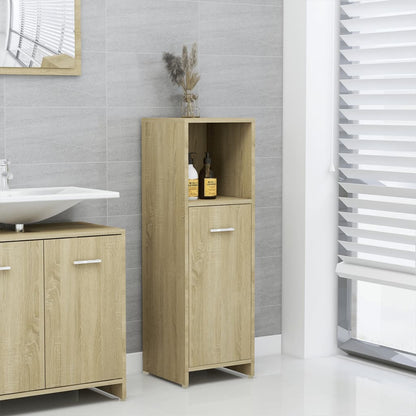 Mobile da Bagno Rovere Sonoma 30x30x95 cm in Legno Multistrato