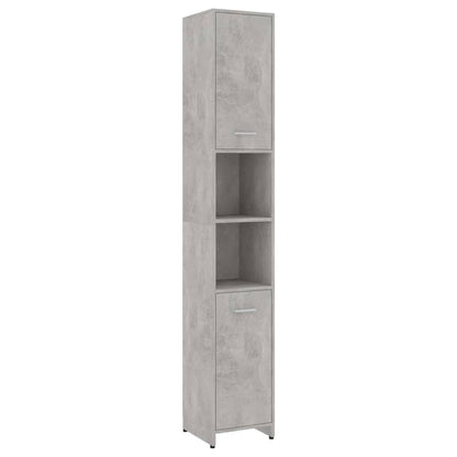 Mobile da Bagno Grigio Cemento 30x30x183,5 cm Legno tecnico