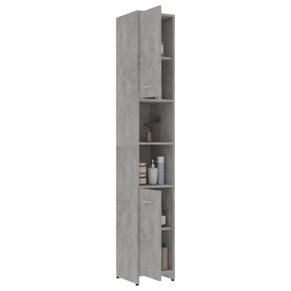 Mobile da Bagno Grigio Cemento 30x30x183,5 cm Legno tecnico