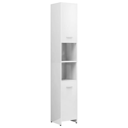 Mobile da Bagno Bianco Lucido 30x30x183,5 cm Legno tecnico
