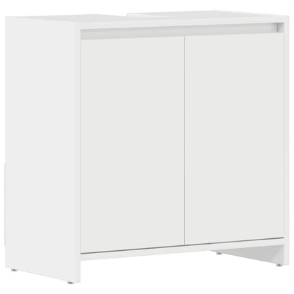 Mobile da Bagno Bianco Lucido 60x33x61 cm in Legno Multistrato