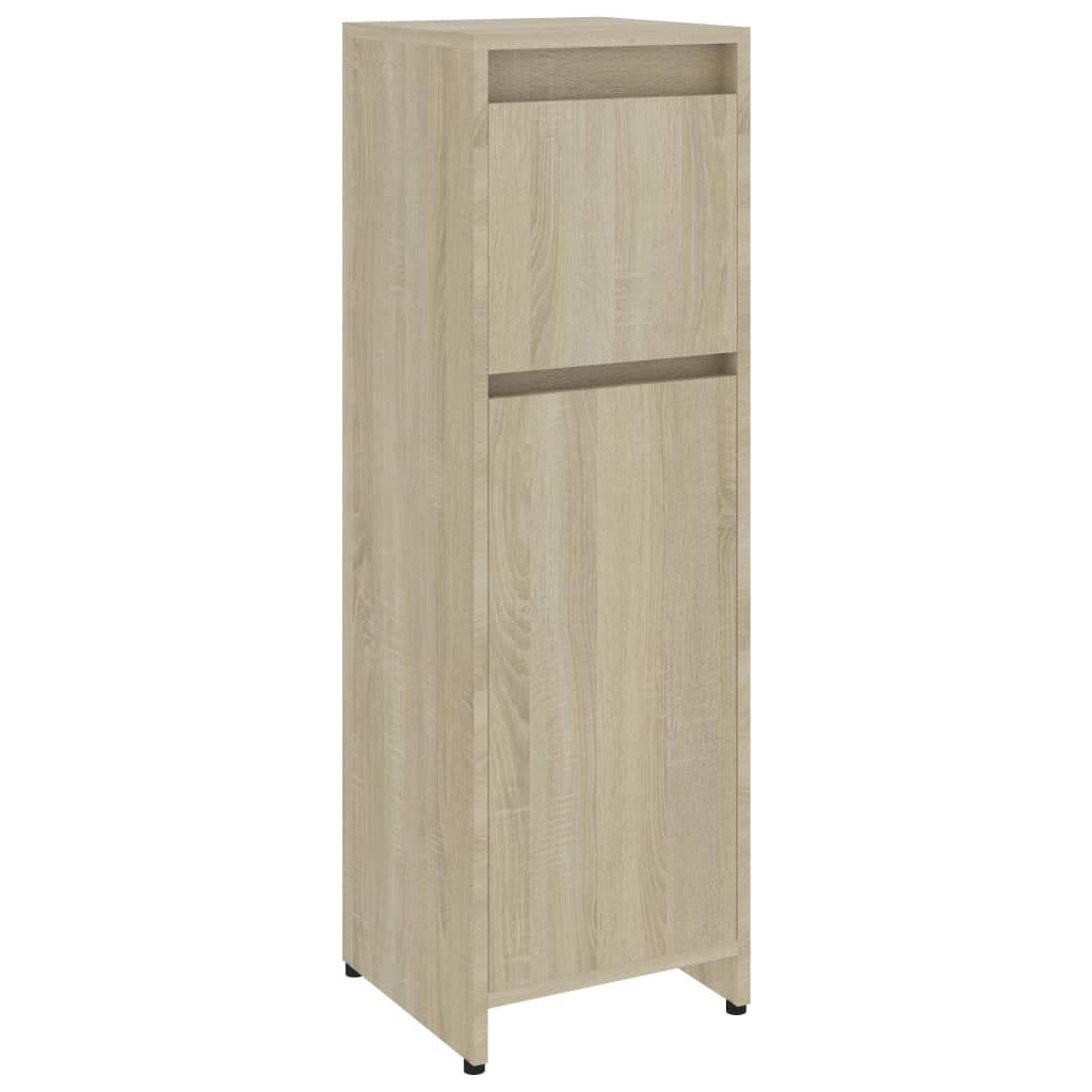 Mobile da Bagno Rovere Sonoma 30x30x95 cm in Legno Multistrato