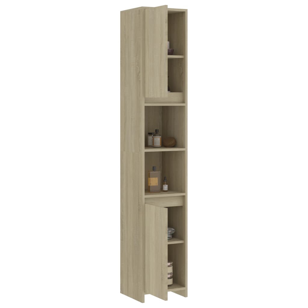 Mobile da Bagno Rovere Sonoma 30x30x183,5 cm Legno Multistrato