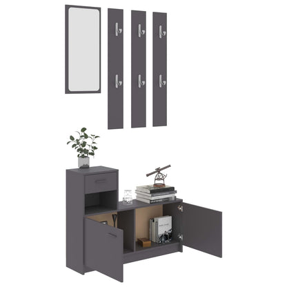 Mobile da Corridoio Grigio 100x25x76,5 cm Legno Multistrato
