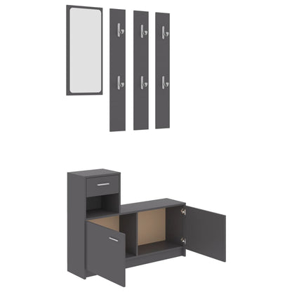 Mobile da Corridoio Grigio 100x25x76,5 cm Legno Multistrato
