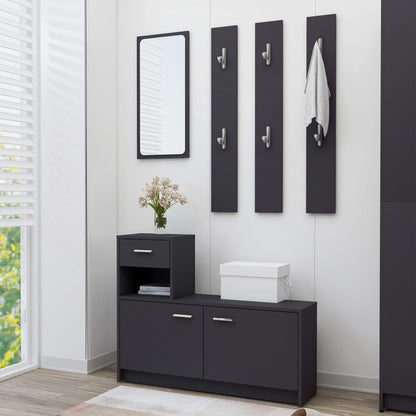 Mobile da Corridoio Grigio 100x25x76,5 cm Legno Multistrato
