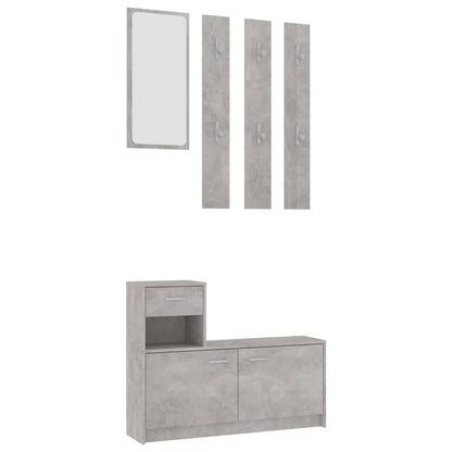 Mobile Corridoio Grigio Cemento 100x25x76,5cm Legno Multistrato