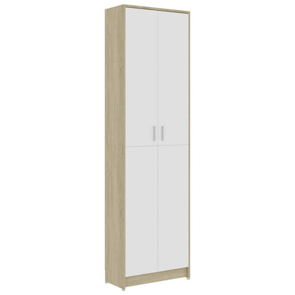 Armadio Corridoio Bianco Rovere Sonoma 55x25x189 cm Multistrato
