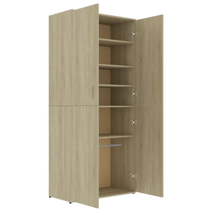 Scarpiera Rovere Sonoma 80x39x178 cm in Legno Multistrato
