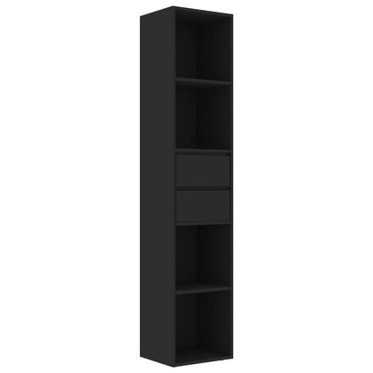 Libreria Nera 36x30x171 cm in Legno Multistrato