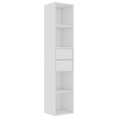 Libreria Bianco Lucido 36x30x171 cm in Legno Multistrato