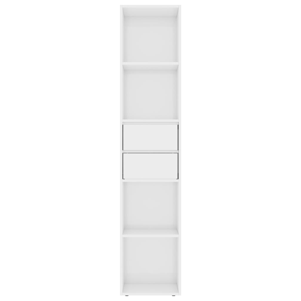 Libreria Bianco Lucido 36x30x171 cm in Legno Multistrato