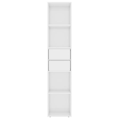 Libreria Bianco Lucido 36x30x171 cm in Legno Multistrato